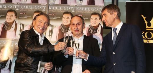 an Kraus a Andrej Babiš pokřtili nové album Karla Gotta.