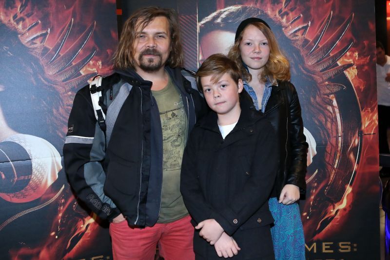 Film si nenechal ujít ani Petr Vachler se svými dětmi.