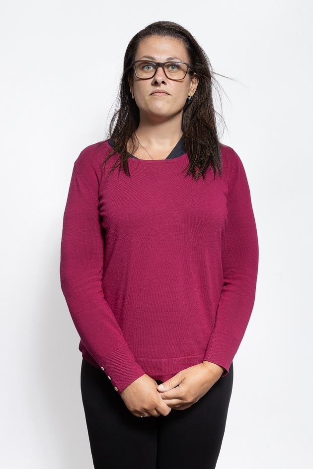 Takhle vypadala účastnice proměny před proměnou. 