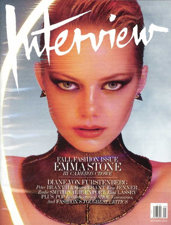 Emma Stoneová nezůstala pozadu a také ozdobila titulní stranu časopisu.