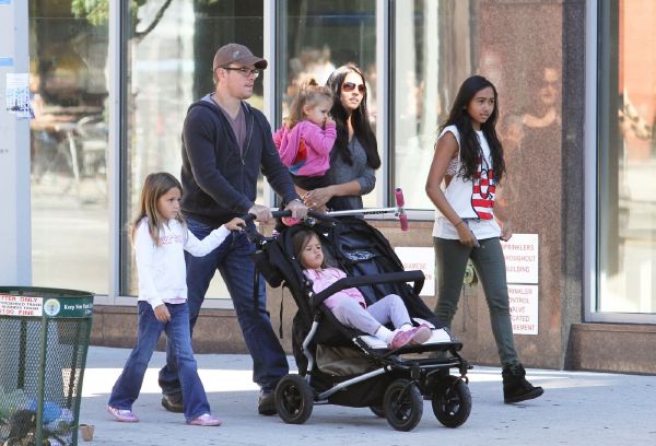Matt Damon s rodinou.