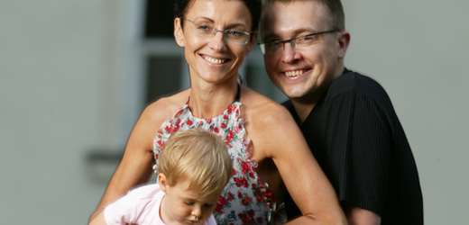 Manželé Šmuclerovi a jejich dcera Justina Anna.