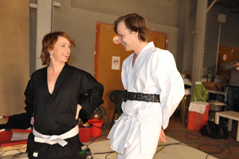 Tatiana Vilhelmová a Kryštof Hádek natáčeli spot Českého lva v kimonu. 