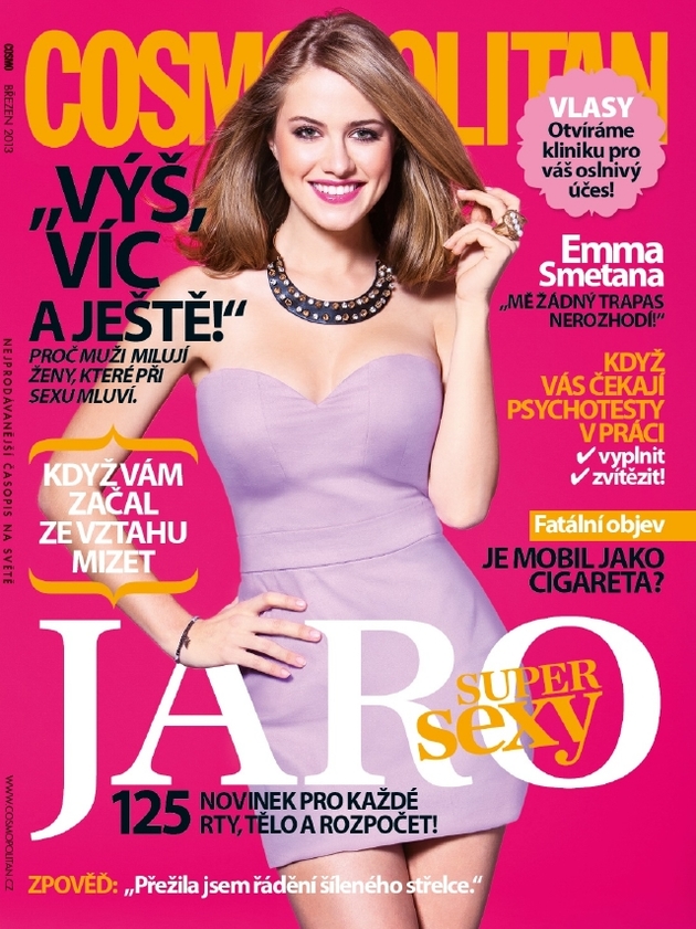 Emma na titulní straně časopisu Cosmopolitan.