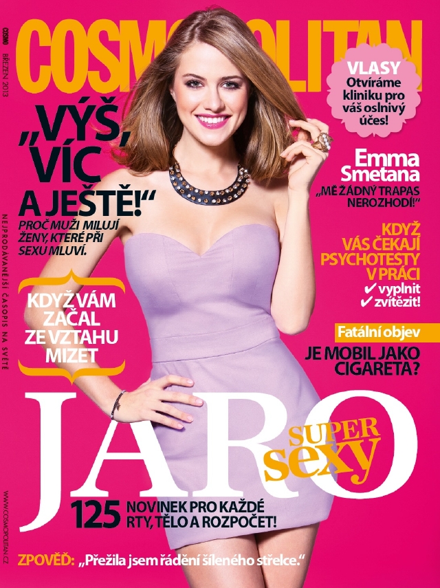 Emma na titulní straně časopisu Cosmopolitan.