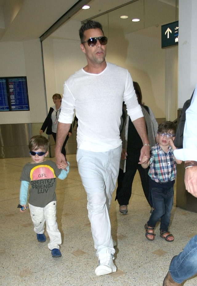 Hrdý otec Ricky Martin.
