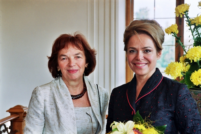 V roce 2003 s Livií Klausovou.