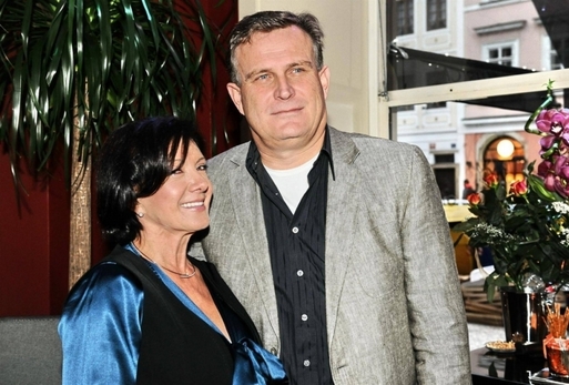 Marie Rottrová s partnerem Milanem Říhou.