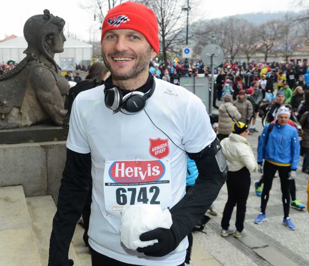 Dalibor Gondík na pražském maratonu.