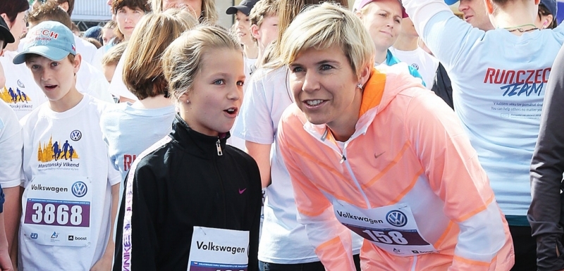 Kateřina Neumannová s dcerou Luckou.