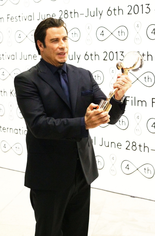 John Travolta s Křišťálovým glóbem.