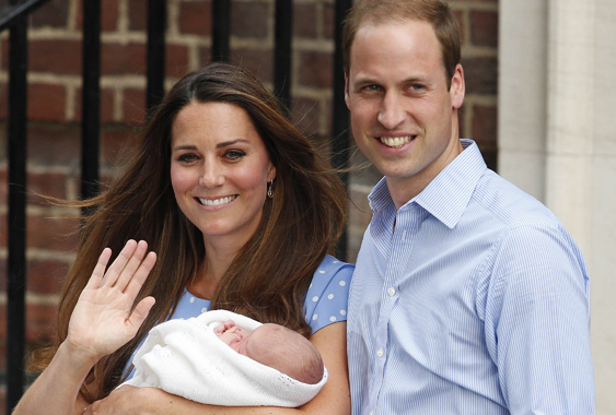 Princ William s Kate a zatím bezejmenným synem.