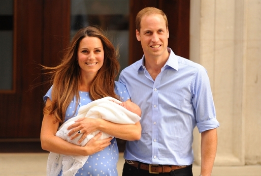 Kate a William se svým synem.