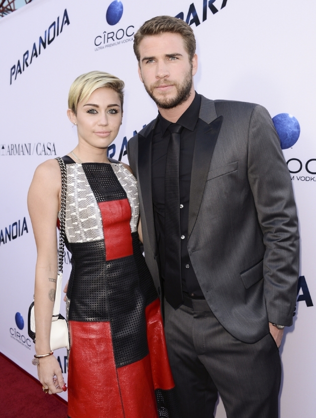 Liam se svou bývalou snoubenkou Miley.