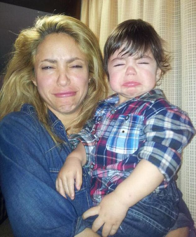 Shakira napodobila výraz svého synka dokonale.