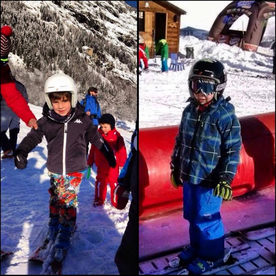 Oba synové už lyžují.