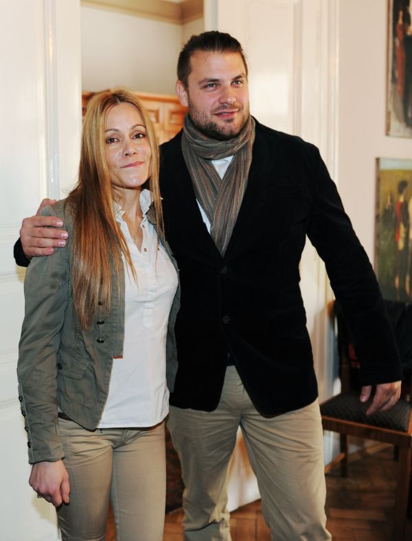 Petr Svoboda s partnerkou.