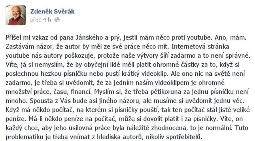 Těmito výroky je nepravý profil Zdeňka Svěráka plný...