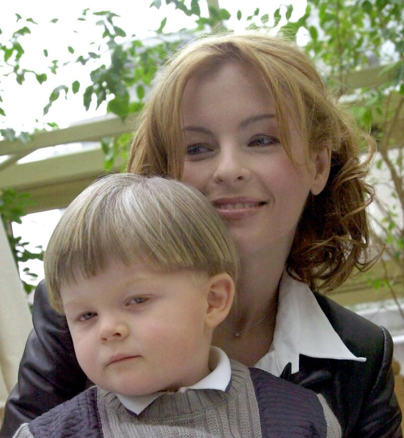 Bartošová se svým synem Arturem.