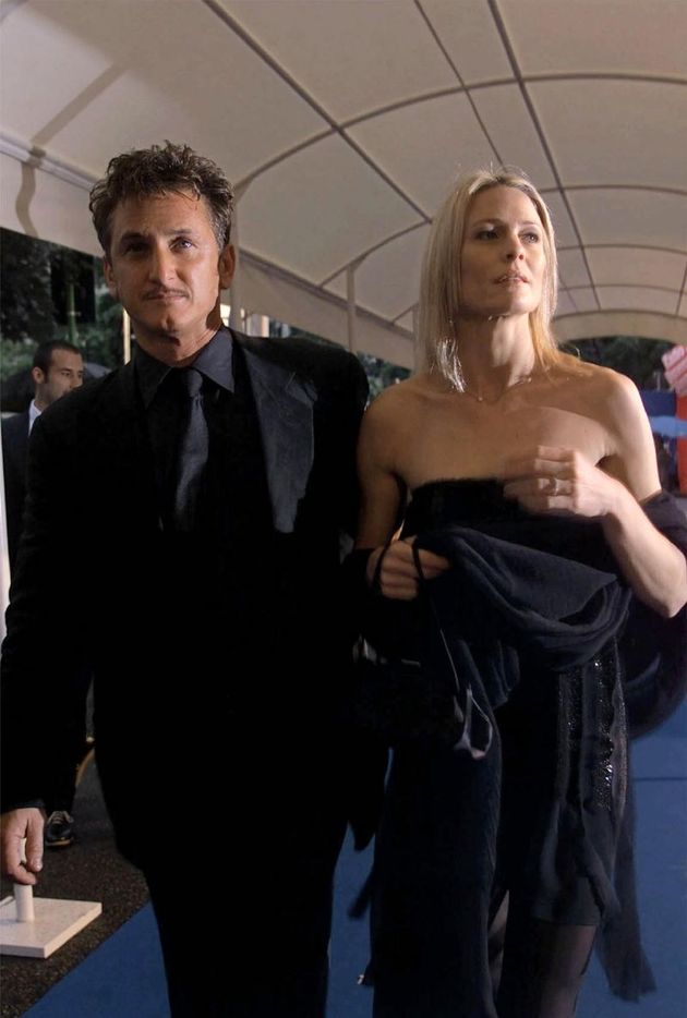 Sean Penn a jeho někdejší druhá manželka, herečka Robin Wright.