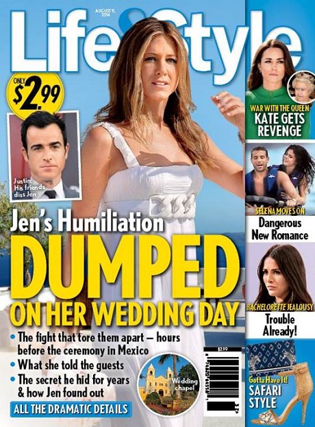 Jennifer prý dostala v den svatby kopačky.