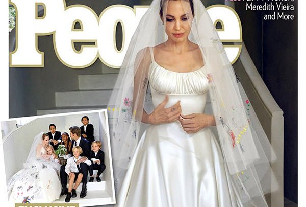 People uveřejnil snímky ze svatby Angeliny Jolie.