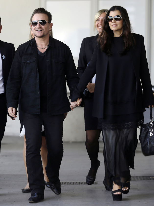 Bono s manželkou Alison, láskou ze střední školy.