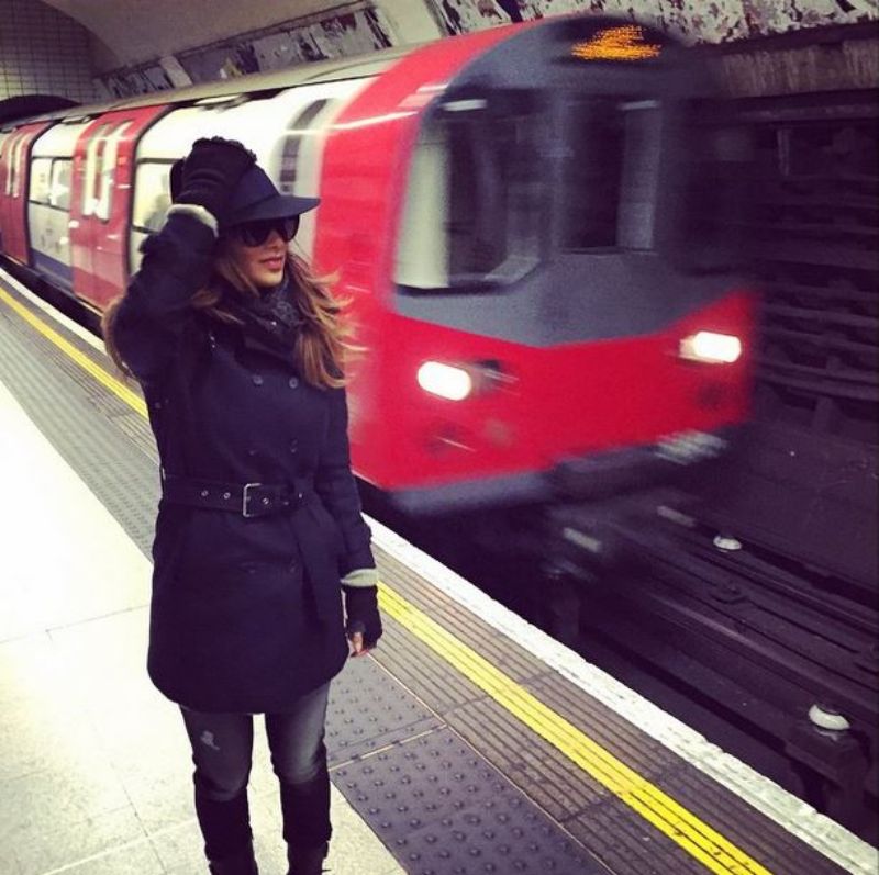 Nicole byla fascinována návštěvou londýnského metra.