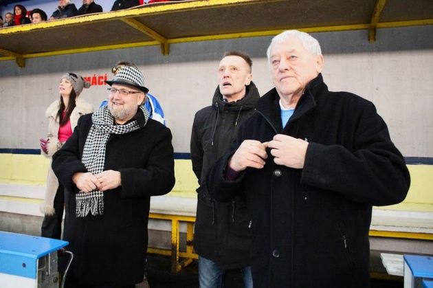 Prezident klubu Československý lev Jožo Oklamčák (vlevo) byl se zápasem spokojen.
