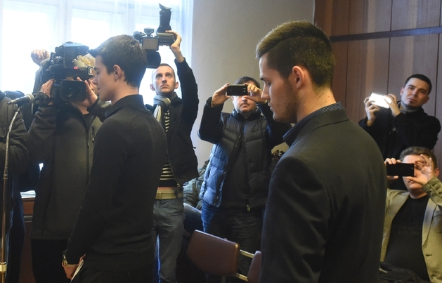 Nikolas Agoratsios a Patrik Kafiáš u soudu.