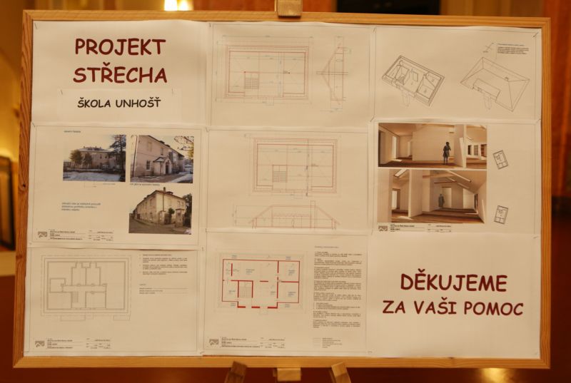 Výtěžek z koncertu půjde na střechu a rekonstrukci podkroví školy v Unhošti.