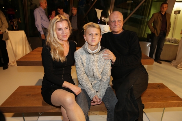 Leona se synem a bývalým partnerem Bořkem Šípkem.