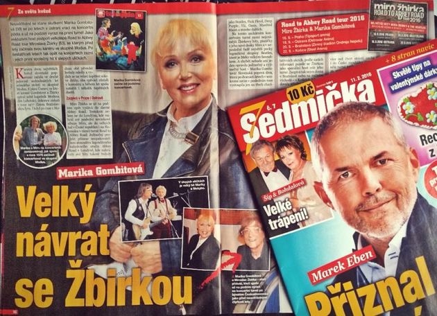 O turné Mekyho Žbirky a jeho vzácného hosta Mariky Gombitové si můžete přečíst v aktuálním čísle týdeníku SEDMIČKA.