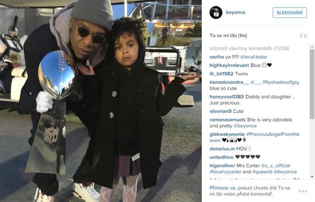 Blue Ivy se svým tatínkem rapperem Jay-zem.