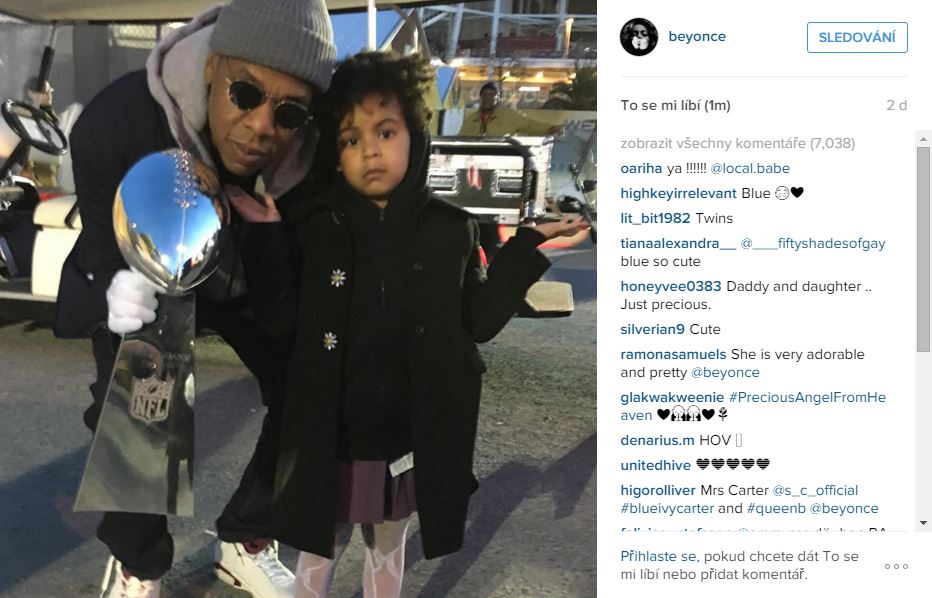 Blue Ivy se svým tatínkem rapperem Jay-zem.
