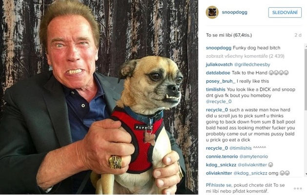 Rapper Snoop Dogg nešetřil urážkami na účet Arnolda Schwarzeneggera.