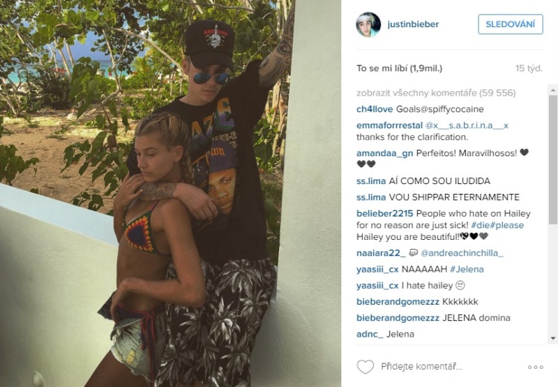 To už je minulost. Příchod letošního roku si ale Justin Bieber s Hailey Baldwin užili v objetí na ostrově v Karibiku. 