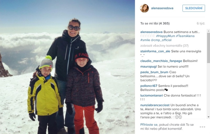 Nejdřív vzala mamka Alena své syny na pořádnou lyžovačku.