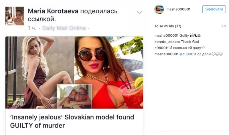 Ruska na své sociální síti často ventiluje svou nenávist vůči Kukučové.