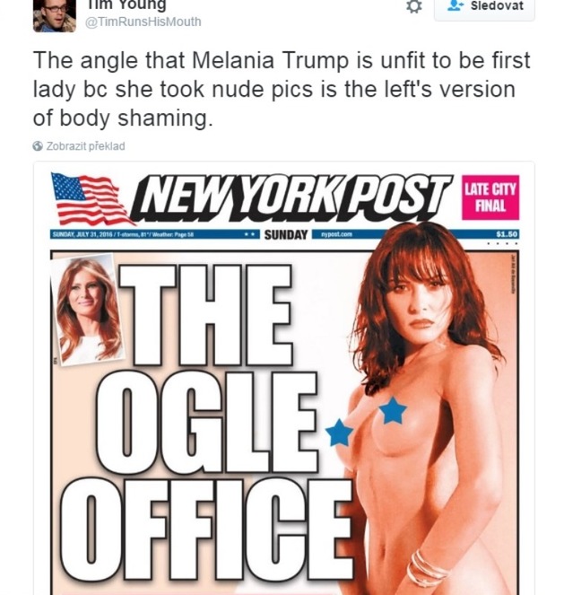 Na veřejnost se dostaly nahé fotky Melanie Trump, které pořídila před lety jako modelka.