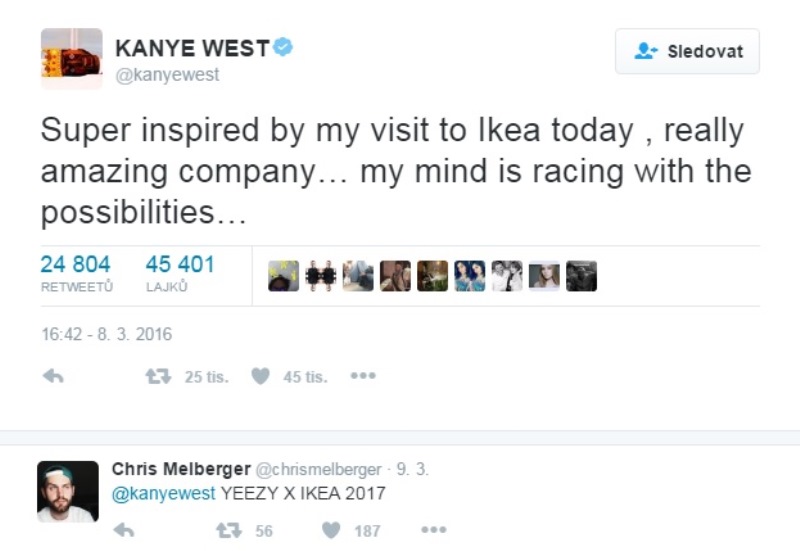 Návštěva IKEY vnukla Kanyemu Westovi myšlenku, že je talentovaný designér nábytku.
