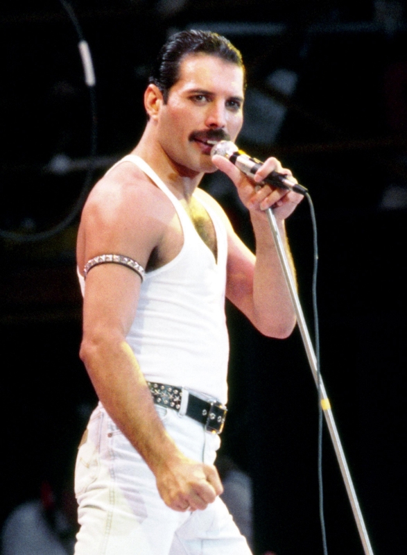 Freddie Mercury z kapely Queen.