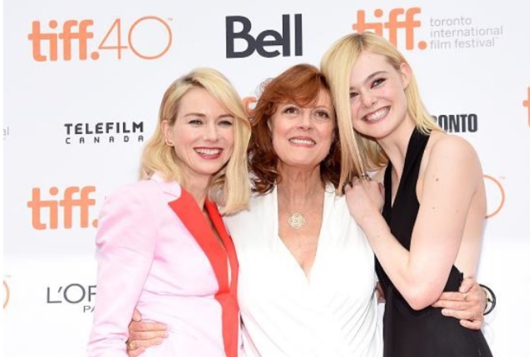 Naomi Watts, Susan Sarandon a Elle Fanning na filmovém festivalu v Torontu