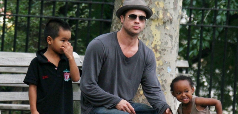 Brad Pitt se konečně setkal se svými dětmi!