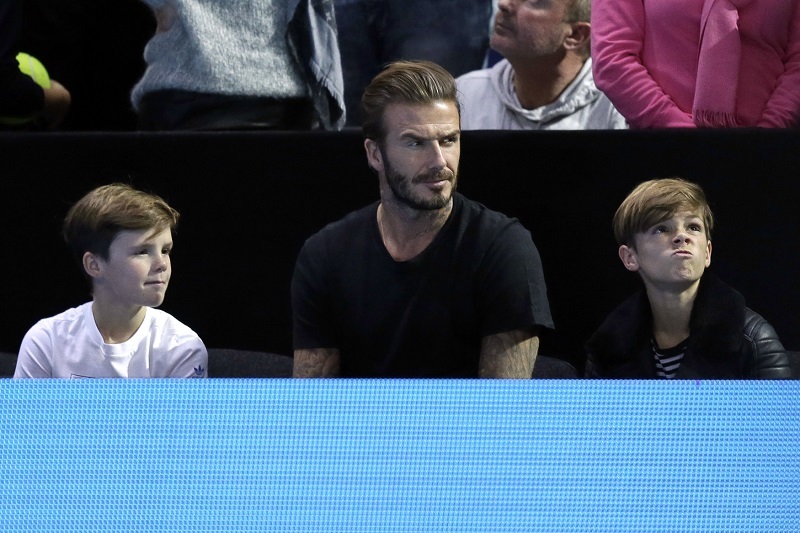 David Beckham se syny Cruzem (vlevo) a Romeem.