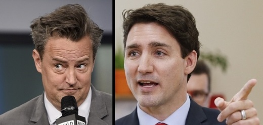 Matthew Perry a Justin Trudeau.