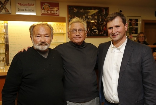 Rudolf Hrušínský, Jiří Menzel a Jan Hrušínský.