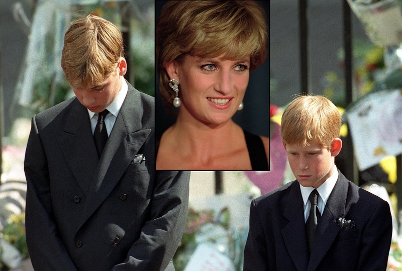 Princ William, princ Harry a princezna Diana.