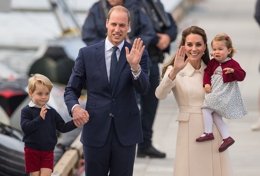 Princ William s Kate a dětmi. 