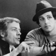 Filmový režisér John G. Avildsen (vlevo) s americkým hercem Sylvesterem Stallonem.